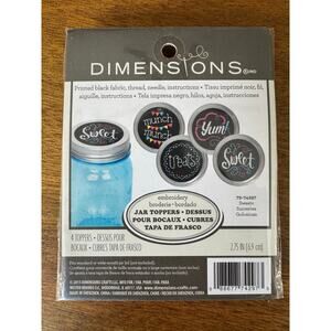 Dimensions Embroidery Jar Toppers Kit Sweet Treats Mason Lid Craft Set